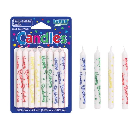 CREATIVE CONVERTING Happy Birthday Candles, 3", 48PK 101046